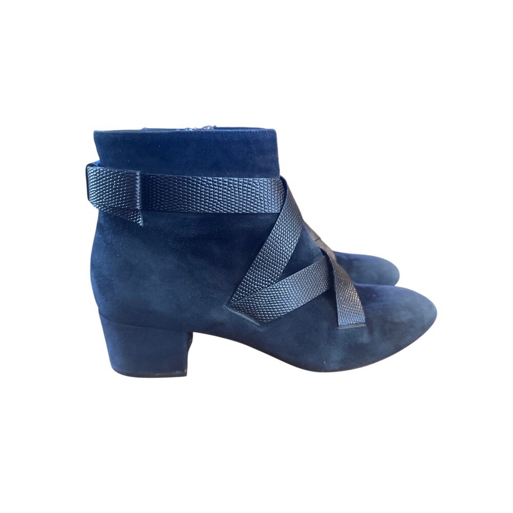 ⭐️ Women’s Jimmy Choo Blue Suede Ankle Boots. Size 38 ( 8 ) Preppy Designer